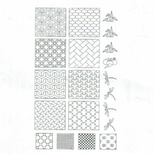 Panell 1 60x110 cm Sashiko Bebebold impresa per a brodar  40080150435843