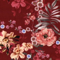 granat, flors granat rosa i crema fulles grises SET1B 42930B