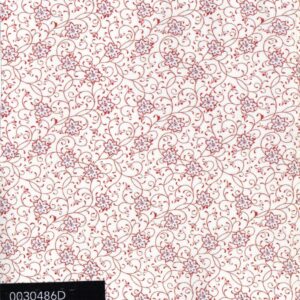 blanc silueta flors i branques en vermell SET6 0030486D