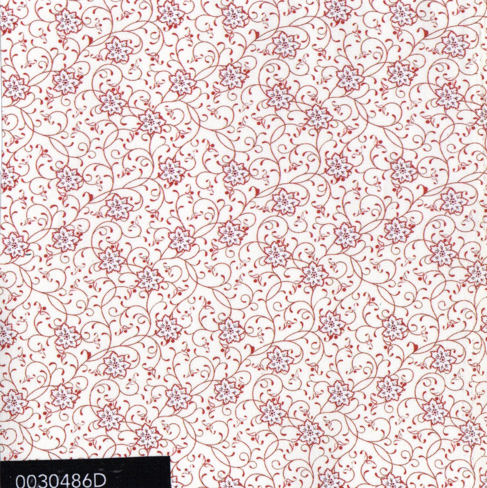 blanc silueta flors i branques en vermell SET6 0030486D