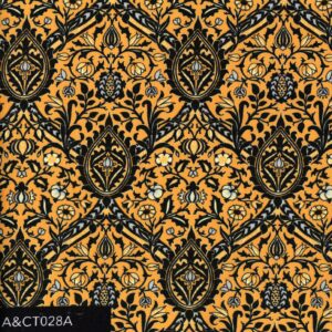 groc medallons florals en negre SET6 ACT028A
