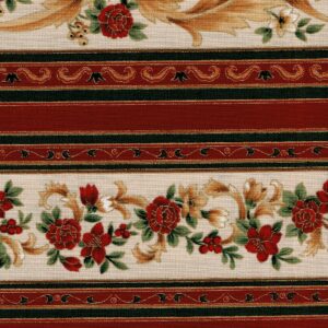 Nadal sanefa roses s/crema, vermell verd i daurat 40080150436766