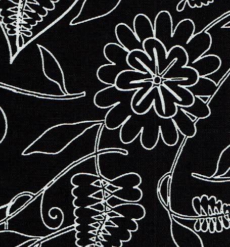 negre silueta flors en blanc DIPROSACART070