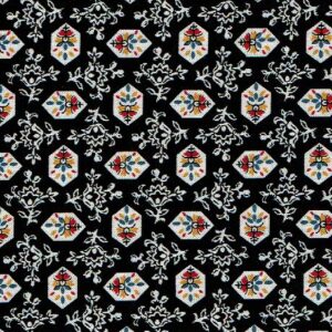 negre floreta blanca i hexàgons amb floreta de color DIPROSACART127
