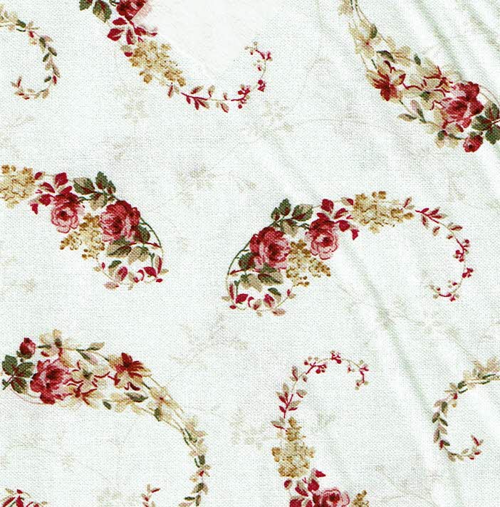 blanc rams de roses en forma de J DIPROSACART246