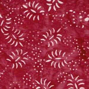 Batik vermell floretes pètals blancs DIPROSACART039