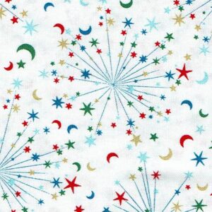 blanc esclat d’estrelles vermell blau i daurat 40080150436840