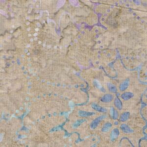 Batik beige floretes blaus i liles 40080150436998