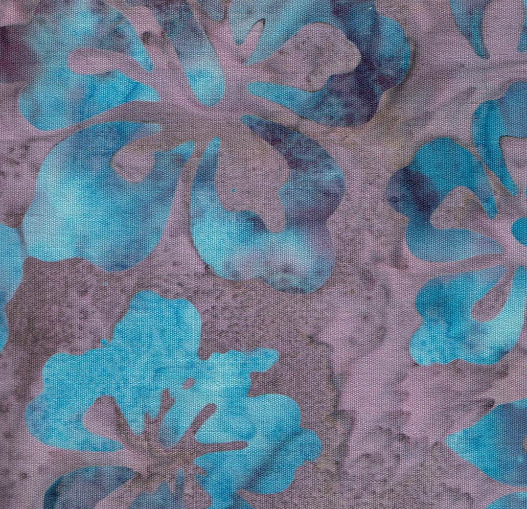 Batik lila flors de pètals blaves 40080150437020