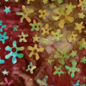 Batik marró estrelles blaves grogues i vermelles 40080150437035