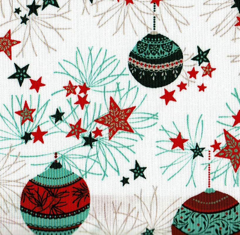 Nadal blanc branques amb estrelles i boles 40080150437201