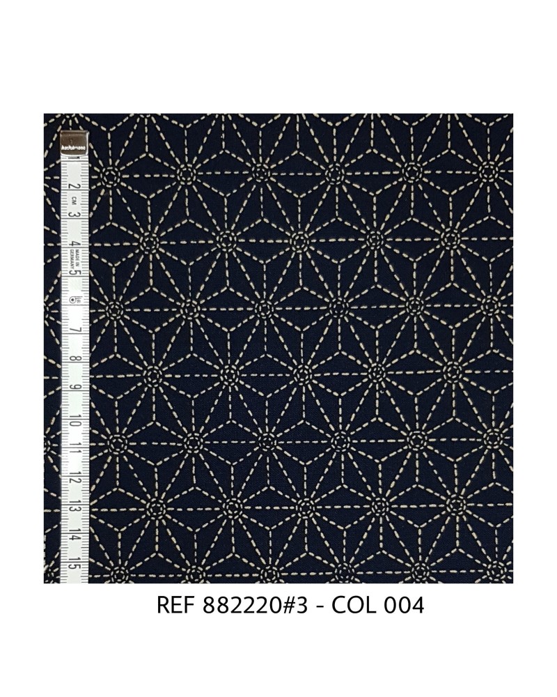 Asanoha blau marí puntejat beige 40080150437316