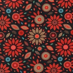 negre flors de pètals vermell blau i daurat 01-RU-26429A