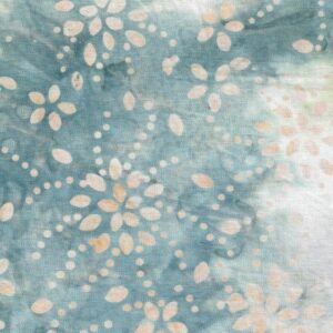 Batik blanc i blau flors de pètals i punts 40080150437481