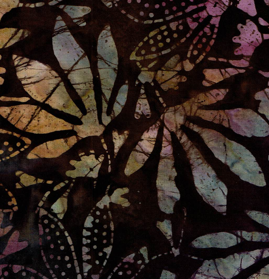Batik lila blau i ocre, flors grans 40080150437490