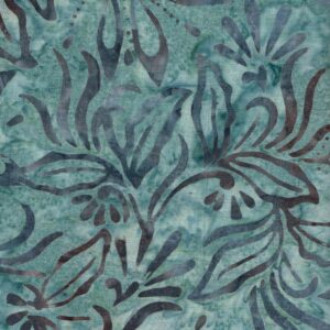 Batik blau clar silueta flors grans en gris 40080150437497