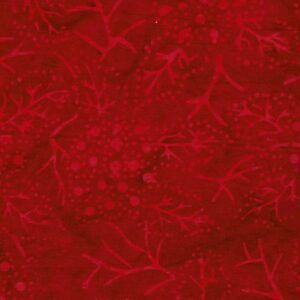 Batik vermell branques i flors amb puntets 40080150437503