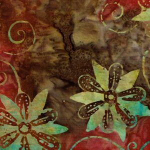 Batik multicolor flors de pètals grans 40080150437517