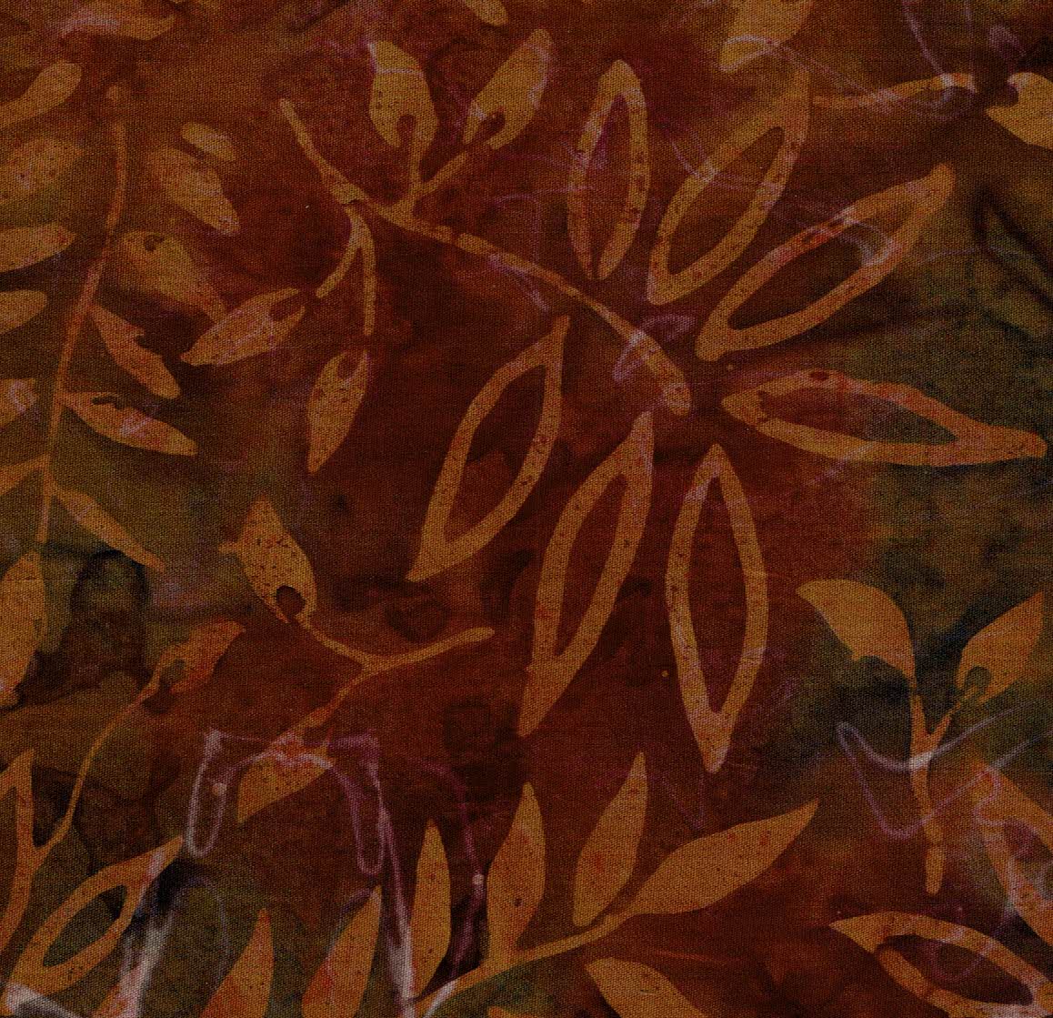 Batik marró i verd branques i fulles 40080150437518