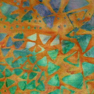 Batik groc triangles i puntets en turquesa i lila 40080150437521