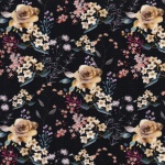 negre rams floretes amb rosa beige 07-SA-42854E