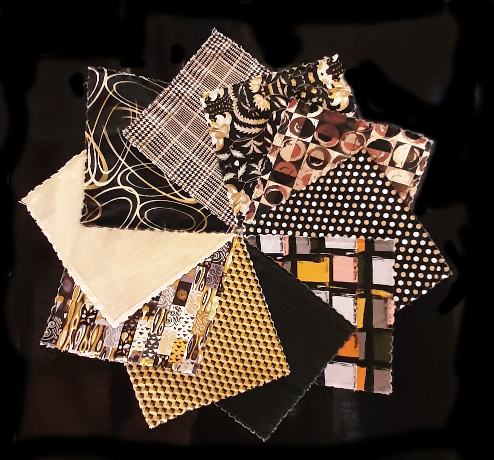 quadres Gal·les ocre negre i blanc 14-TA-12888C - Imatge 3