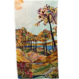 Panell 110 x 60 cm païsatge pins -per a finestral blau- 40080150437627
