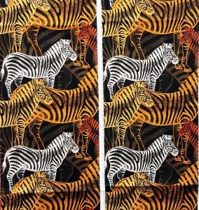 zebres negre carabassa i blanc  18x46 cm (2 unitats) 40080150437668